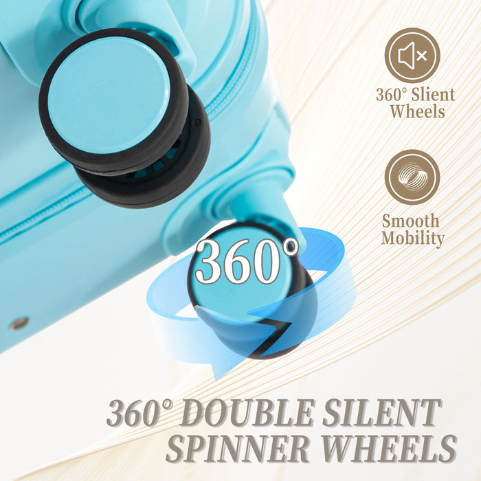 Tourist 3 Piece Luggage Set, Combination Lock, Durable Hard Shell With 360° Silent Wheels