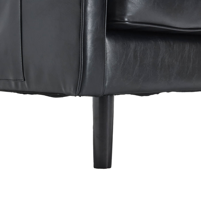 Mid Century Modern Loveseat Sofa With USB Ports, Removable Pillow Cover