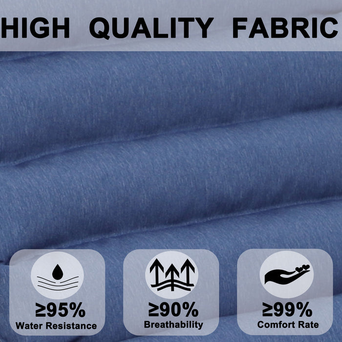 2 Piece Outdoor Chaise Lounge Chair Cushion Set