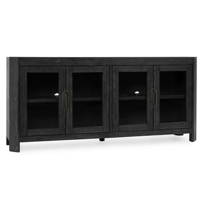 Macarthur - Reclaimed Oak 4 Door Cabinet - Aged Black