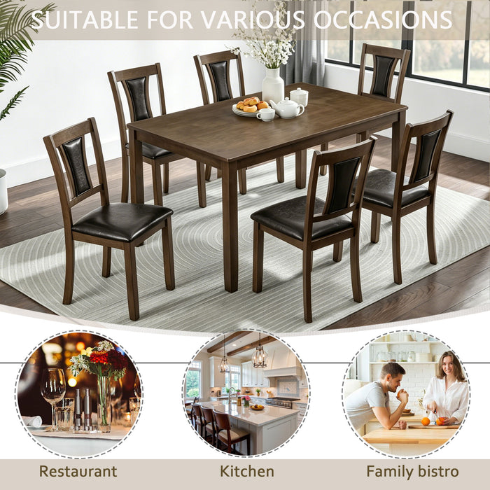 Modern Dining Table Set With Upholstered Chairs
