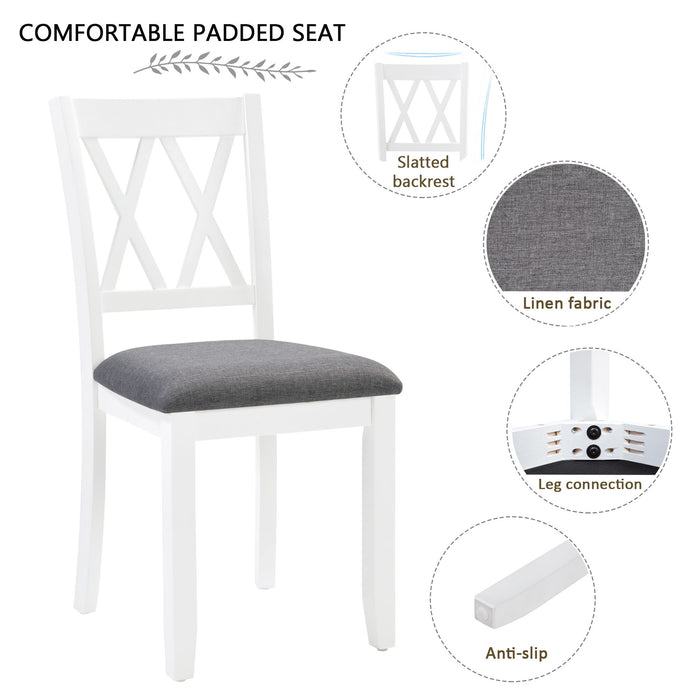 Modern Dining Set With Upholstered Chairs