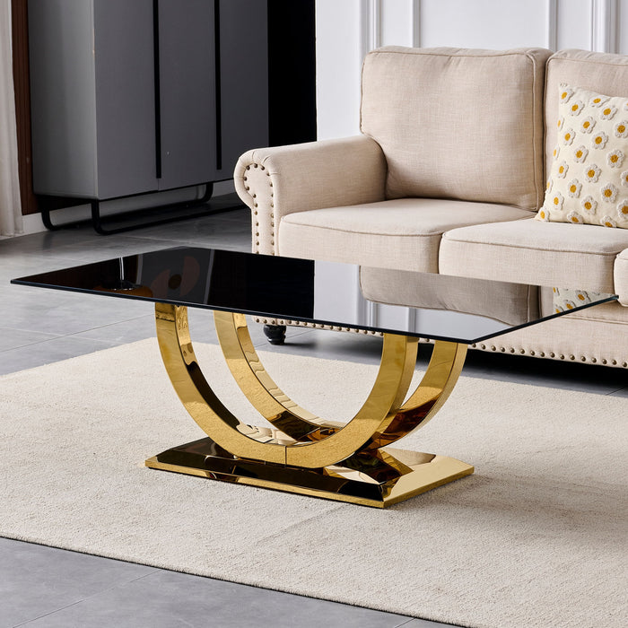 Rectangular Coffee Table With Base