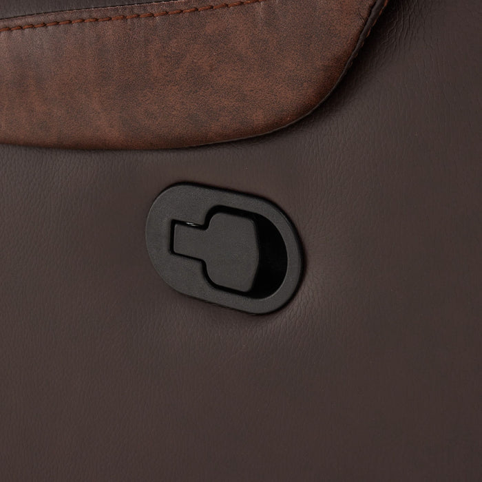 Heated Massage Recliner With Remote Control - Brown