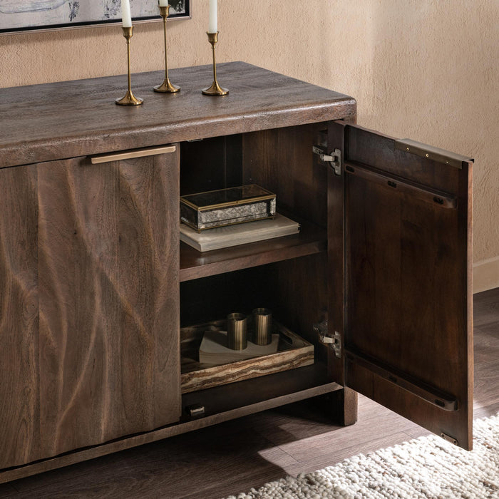 Braxton - 4 Door Cabinet - Tundra Brown