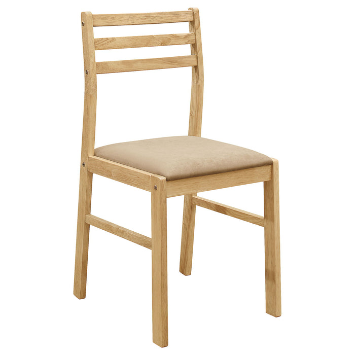 3 Piece Dining Set With Drop Leaf Table And Upholstered Chairs