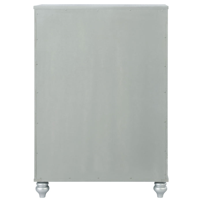 Arabesque - 5 Drawer Bedroom Chest - Silver