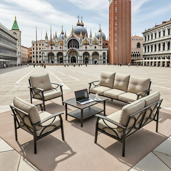 Patio Furniture Set & Coffee Table For Backyard