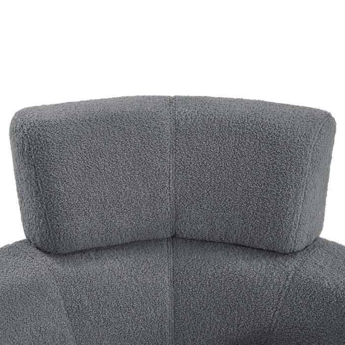 360° Swivel Chair Upholstered Accent Barrel Chair With Adjustable Headrest