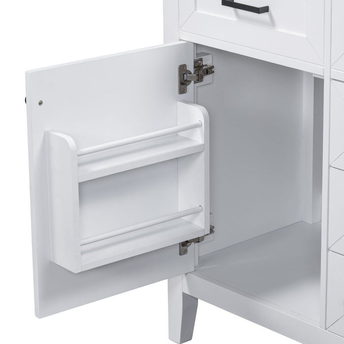 Modern Bathroom Vanity Base Only With Drawers, Freestanding Design