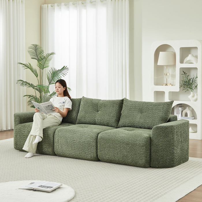 3 Seater With Thickened Armrests Sofa For Living Room