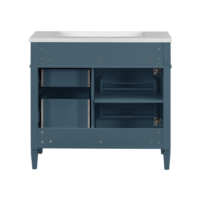 Bathroom Vanity With 2 Drawers And Tip-Out Drawer, Storage Cabinet