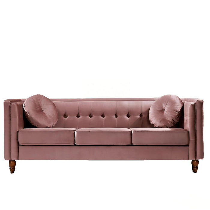 Chesterfield Sofa With Square Arms For Living Room