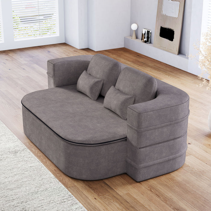 2 In 1 Foldable Sofa Bed With Multi Functional Blanket, Floor Lounge Sofa