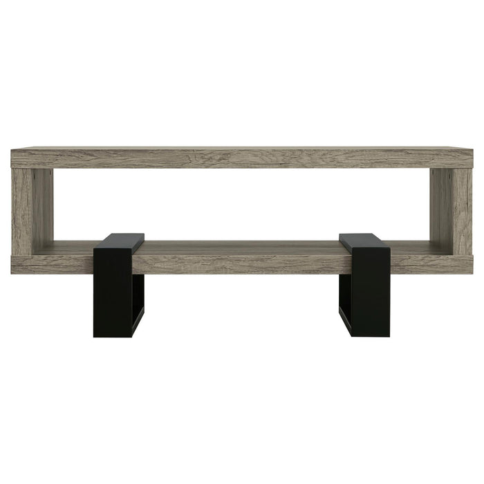 1 Shelf Coffee Table Design And Accents - Gray