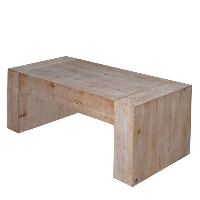 Modern Farmhouse Living Room Block Leg Coffee Table