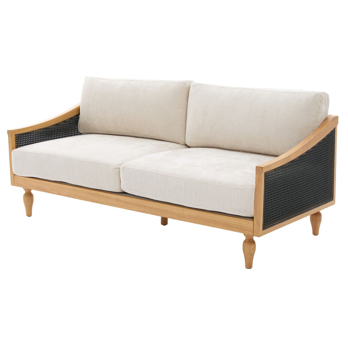 Loveseat Sofa With Armrests - Black