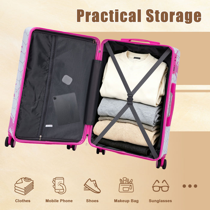 3 Piece With Combination Lock And Silent Wheels