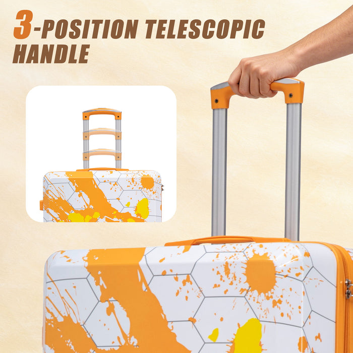 Luggage With Printed Pattern, Combination Lock