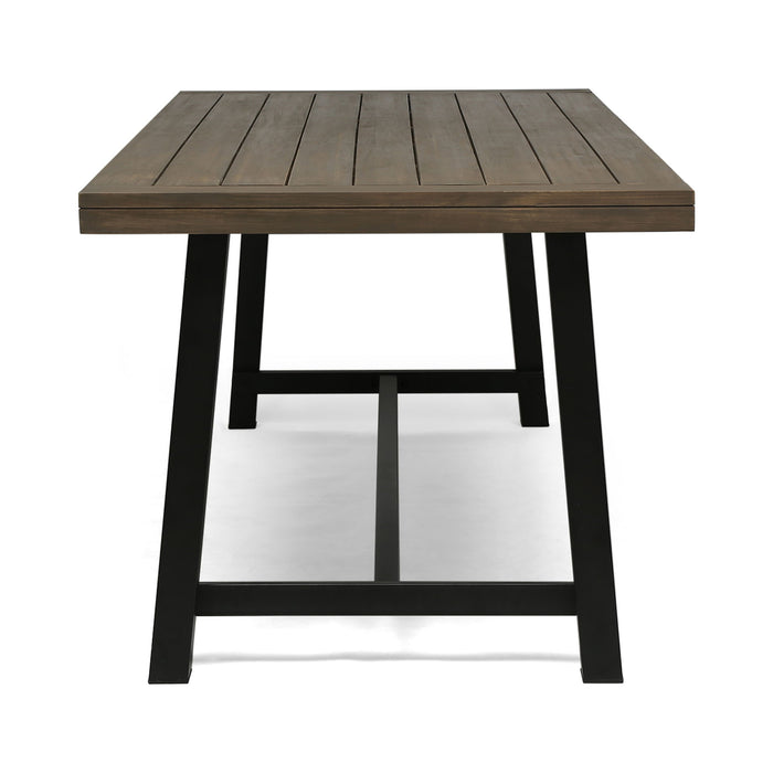 Outdoor Dining Table - Gray / Rustic Metal