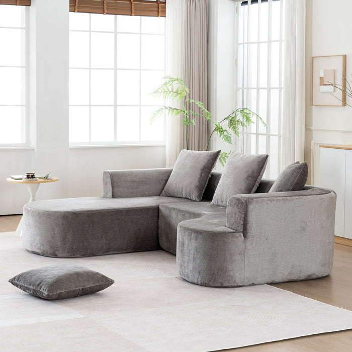 Modular Sectional Sofa With L Shape Chaise With Deep Seat