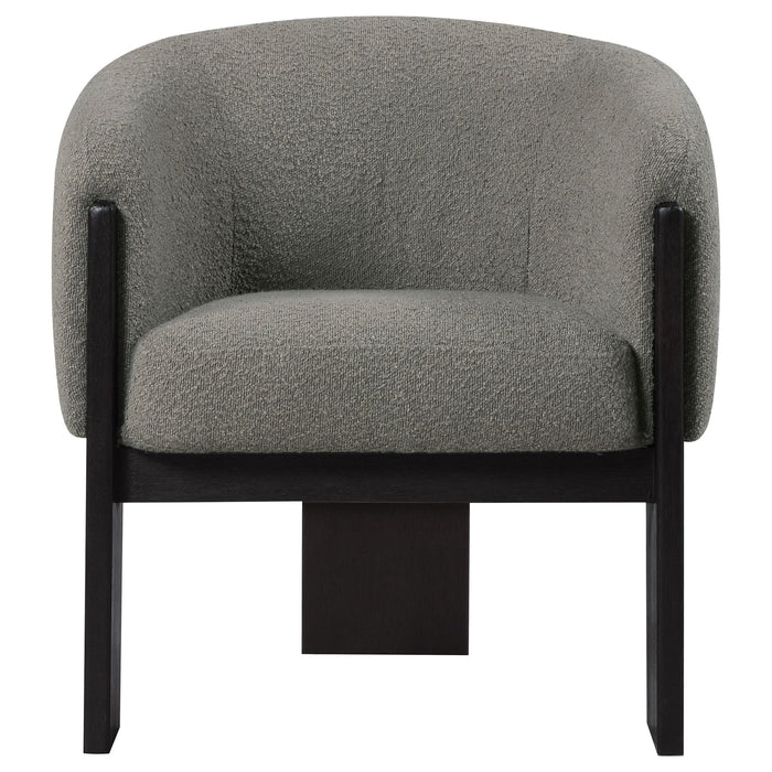 Maciel - Upholstered Barrel Back Accent Chair - Mushroom