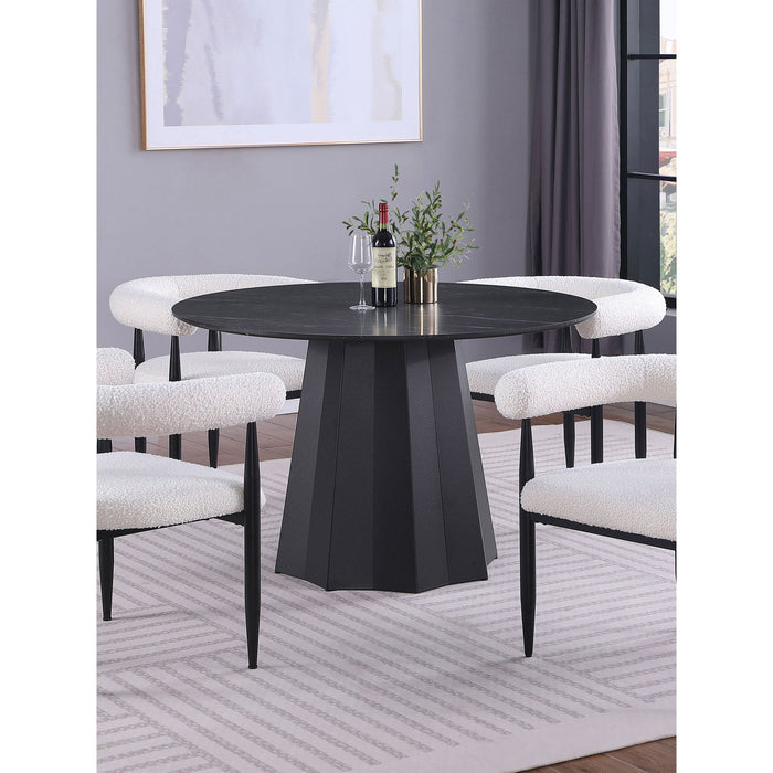 Dorgan - Round Dining Table - Black
