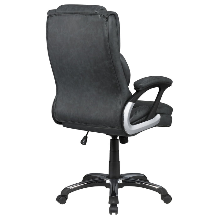 Stanton - Upholstered Adjustable Chair With Padded Arms And Adjustable Height - Gray