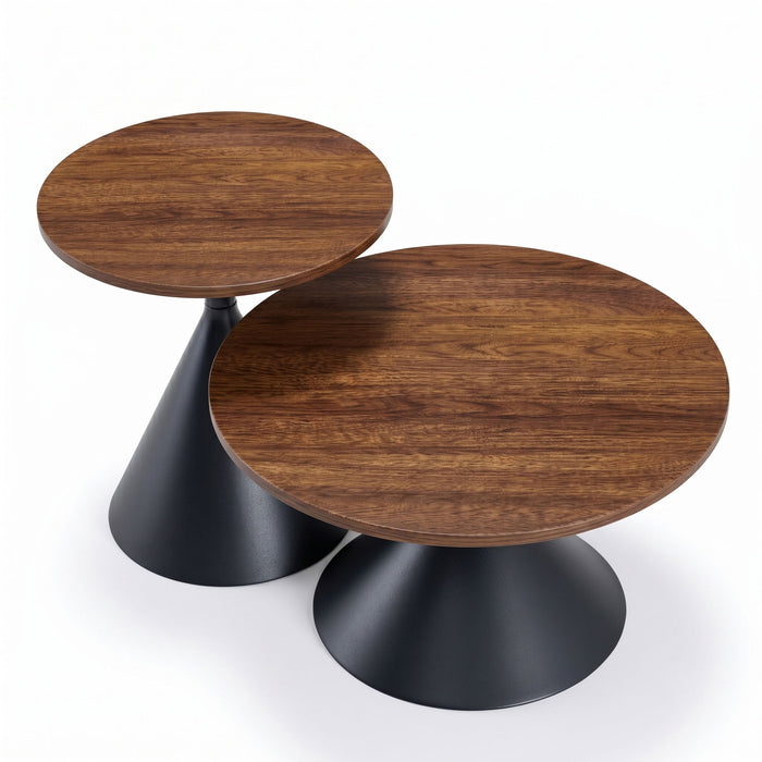 2 Piece Coffee Round Table Set