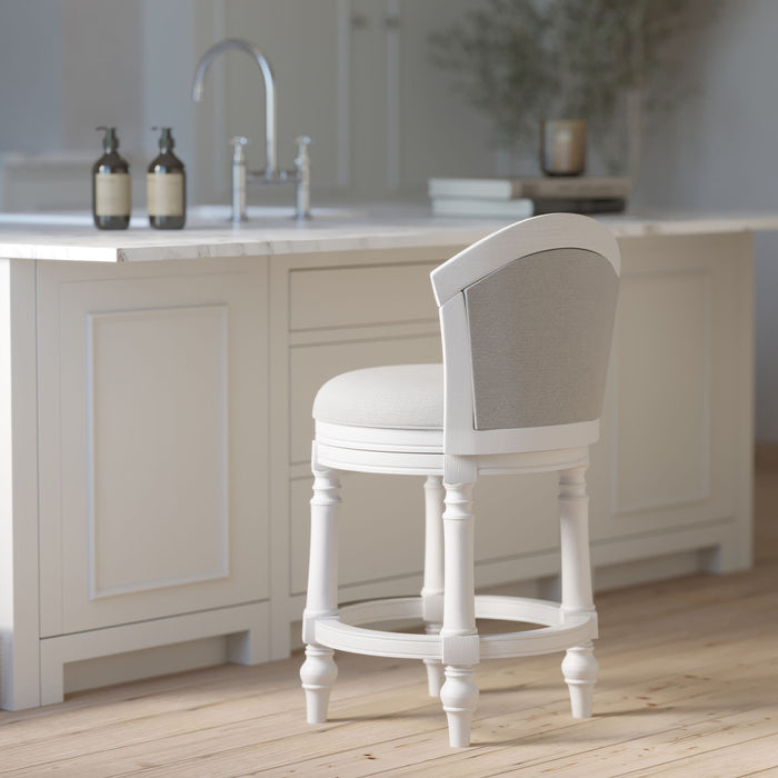Barrel Back Stool With Swivel