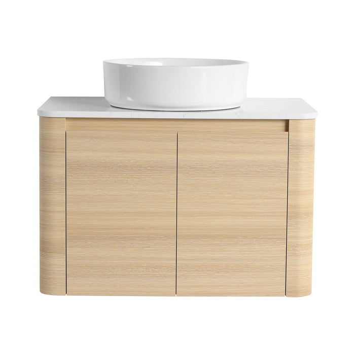 Mounted Bathroom Vanity With Art Sink & 2 Soft Close Doors