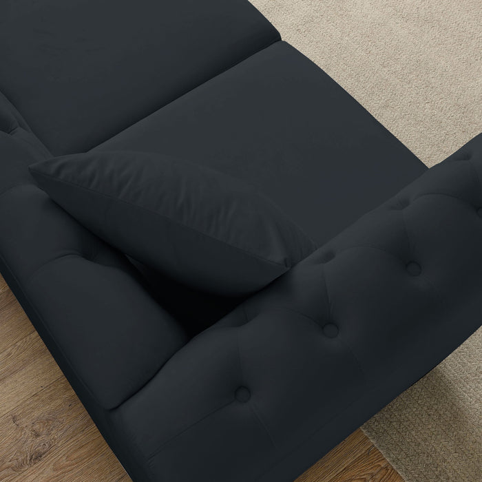 Chesterfield Sofa With Rolled Arms And Nailhead Trim