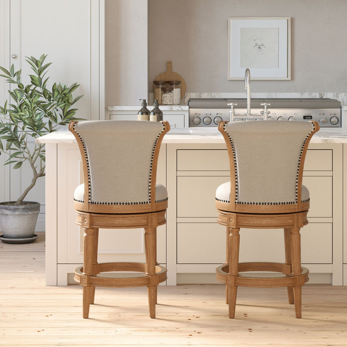 Swivel Barstool With High-Back