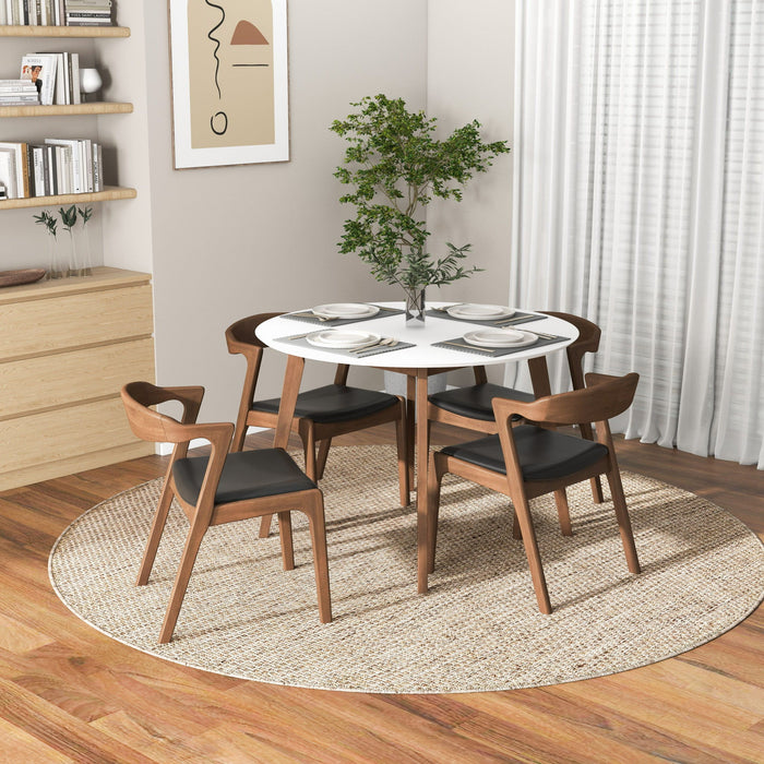 Alina - Dining Table And 4 Side Chairs - White