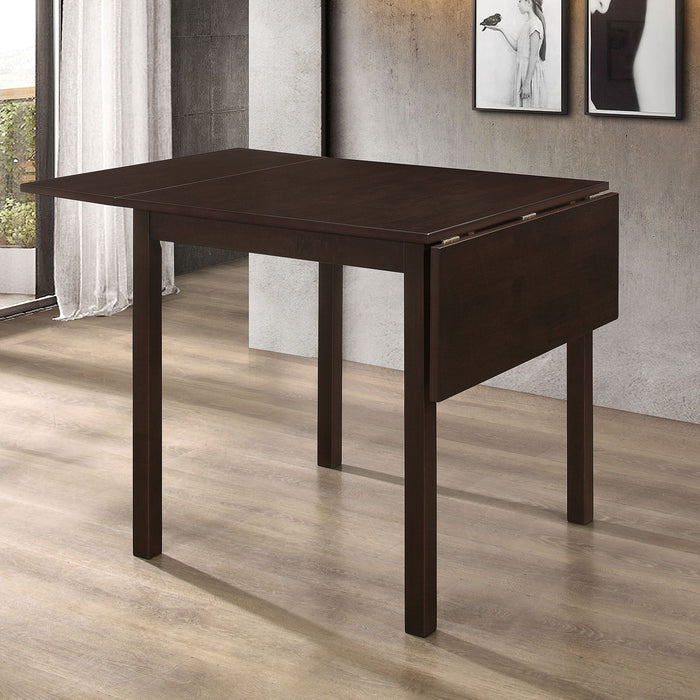 Dining Table With Drop Extension Leaf Table With Foldable Ends For Compact Spaces - Brown