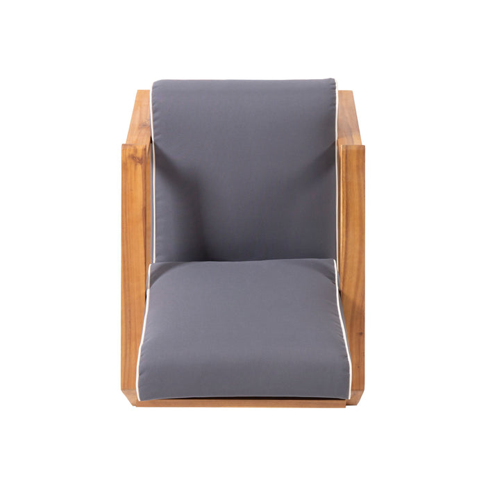 Outdoor Club Chair, Patio Lounge Chair With Removable Cushion