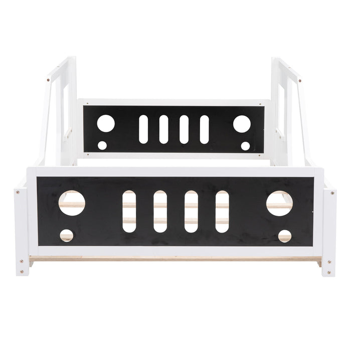 Classic Car Shaped Platform Bed With Wheels