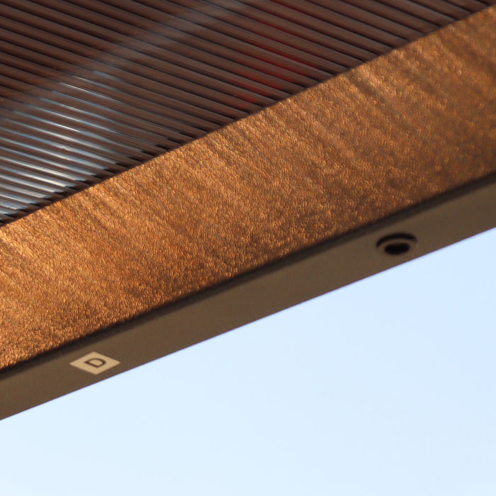 Wall Mounted Outdoor Pergola Gazebo, Heavy Duty Metal Awning With Roof