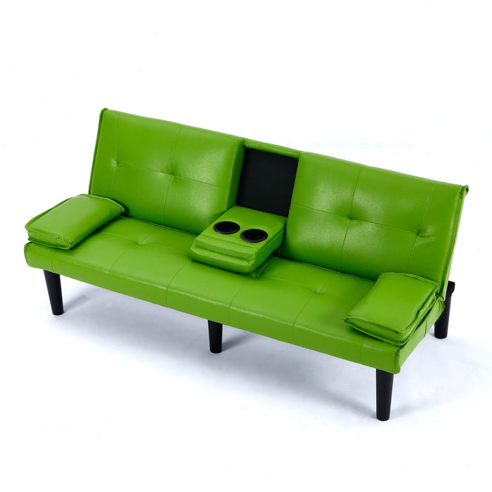 Sofa Bed With Foldable Design And Cup Holder