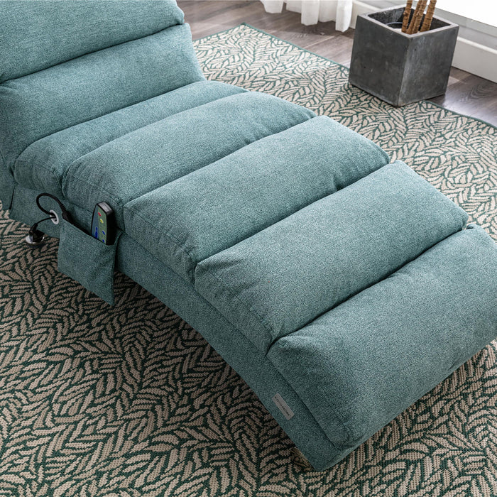 Massage Chaise Lounge Indoor With Remote Control, Ergonomic Electric Massage Lounger