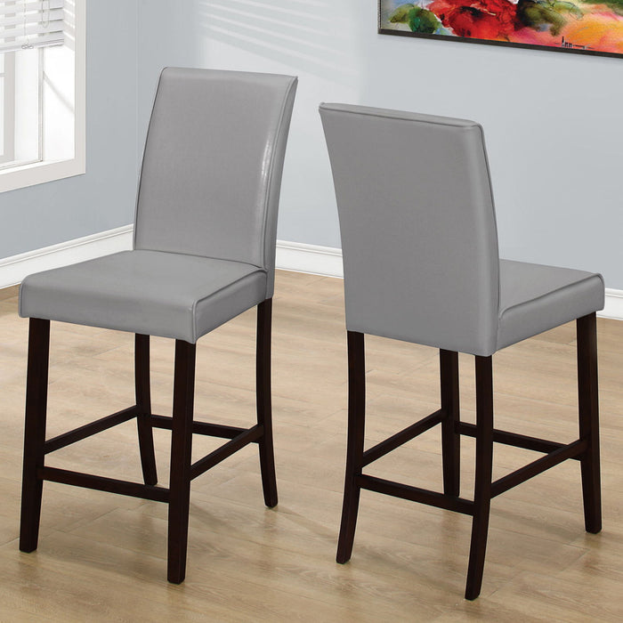Counter Height Dining Chair Upholstered Look (Set of 2)