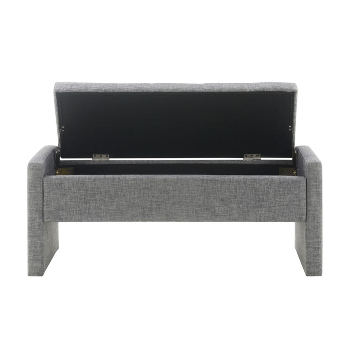Modern Upholstered Large Bed End Bench With Storage