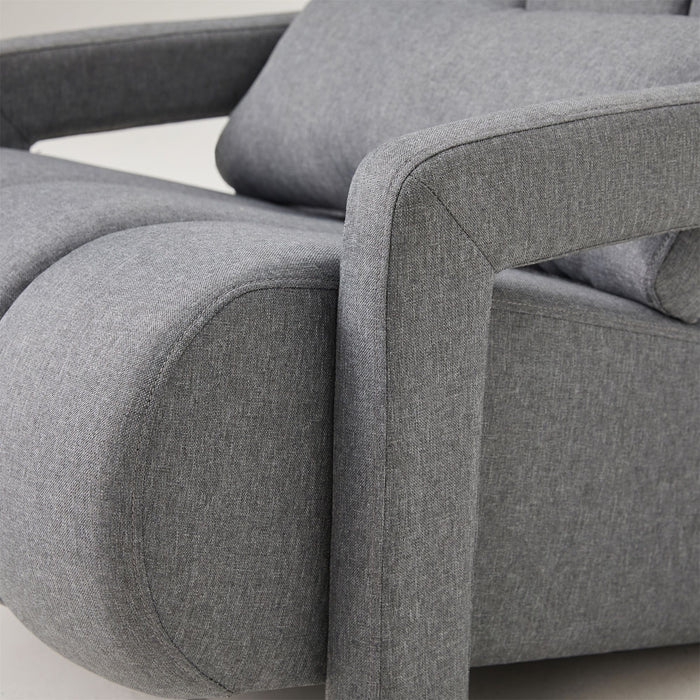 Modern Upholstered Accent Chair, Comfortable Fabric With A Pillow For Living Room