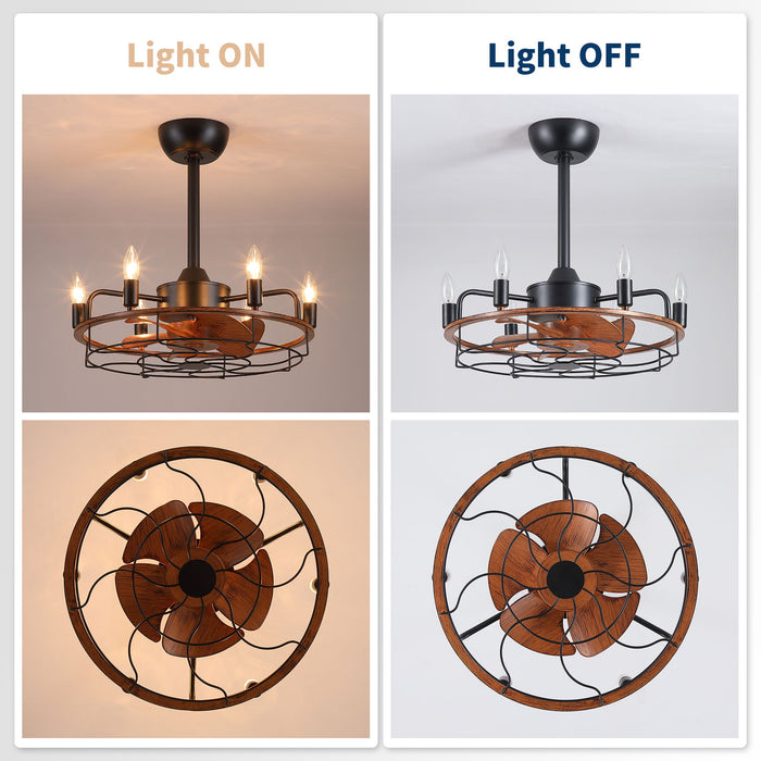 Modern Farmhouse Ceiling Fan, Adjustable Hanging