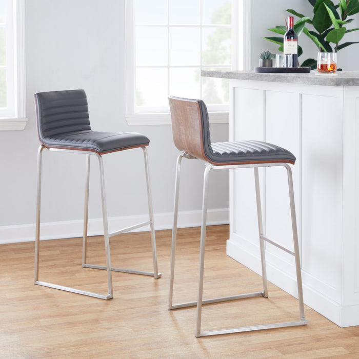 Mason Mara - Contemporary Fixed Height Barstool (Set of 2)