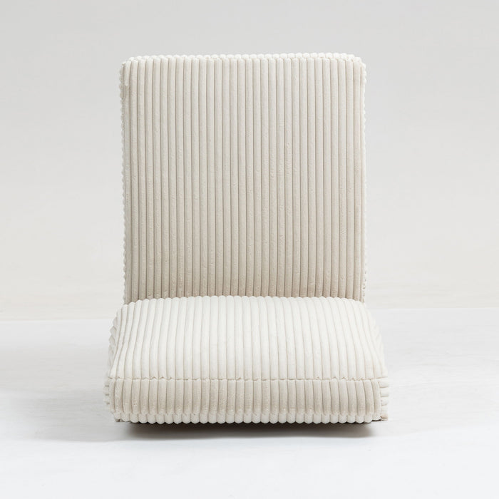 Single Couch Modular Armless Accent Chair With Back Cushion