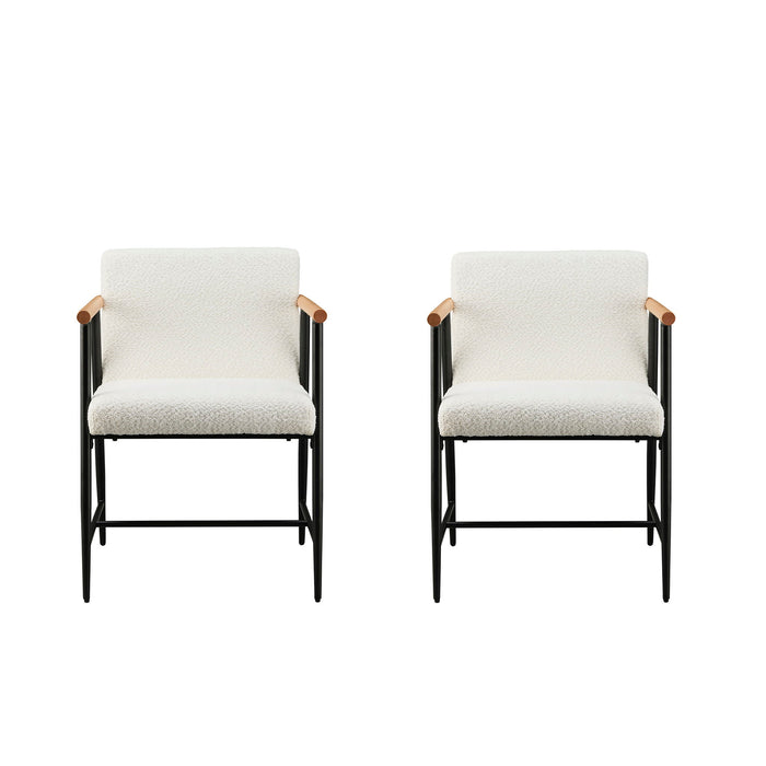 Modern Dining Chair With Iron Frame (Set of 2)