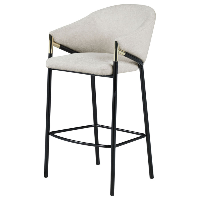 Sloped Arm Bar Stools (Set of 2) - Beige