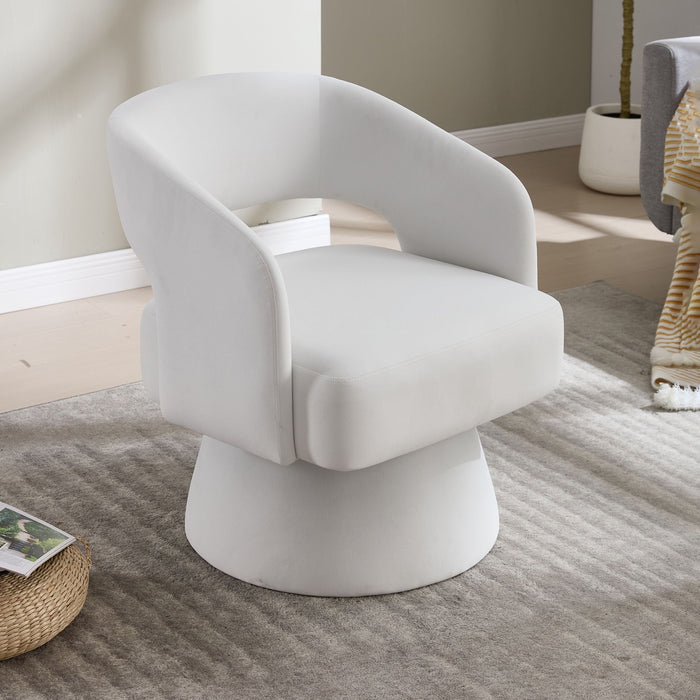 Swivel Barrel Chair With 360 Degree Rotation