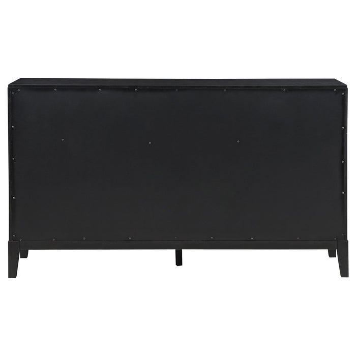 Mason - 8 Drawer Dresser With Fluted Design - Black